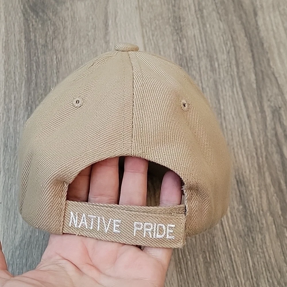 Golden Lion Eagle Native Pride Hat Brown Polyester